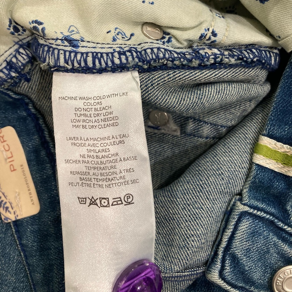 New nwt Pilcro Icon Anthropologie High Rise Distressed Blue Jeans - Picture 10 of 16